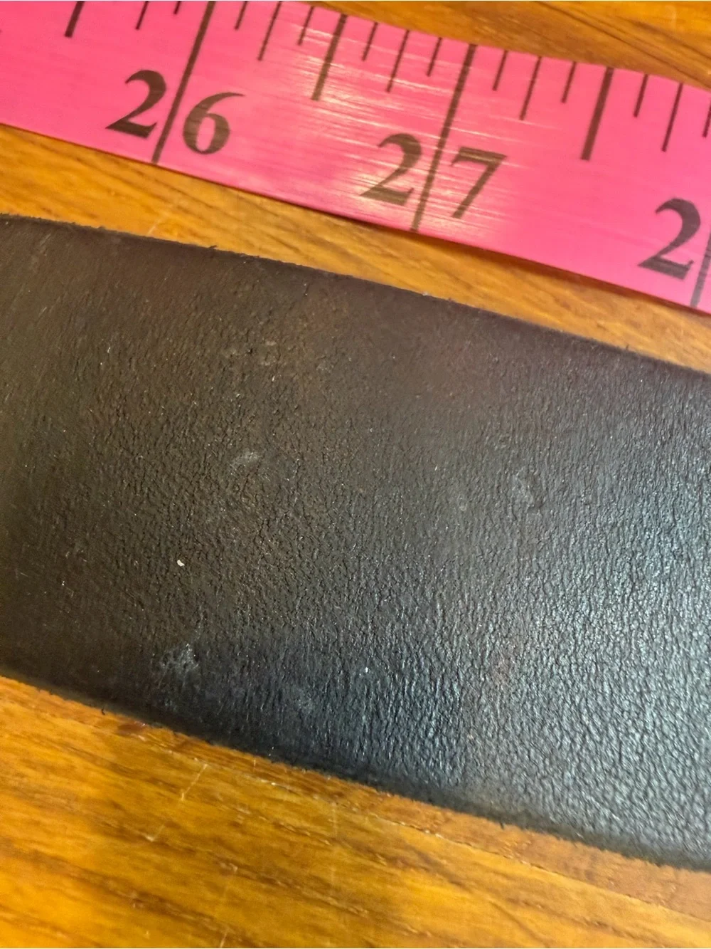 Men’s Black Leather Belt with Silver Buckle (022)